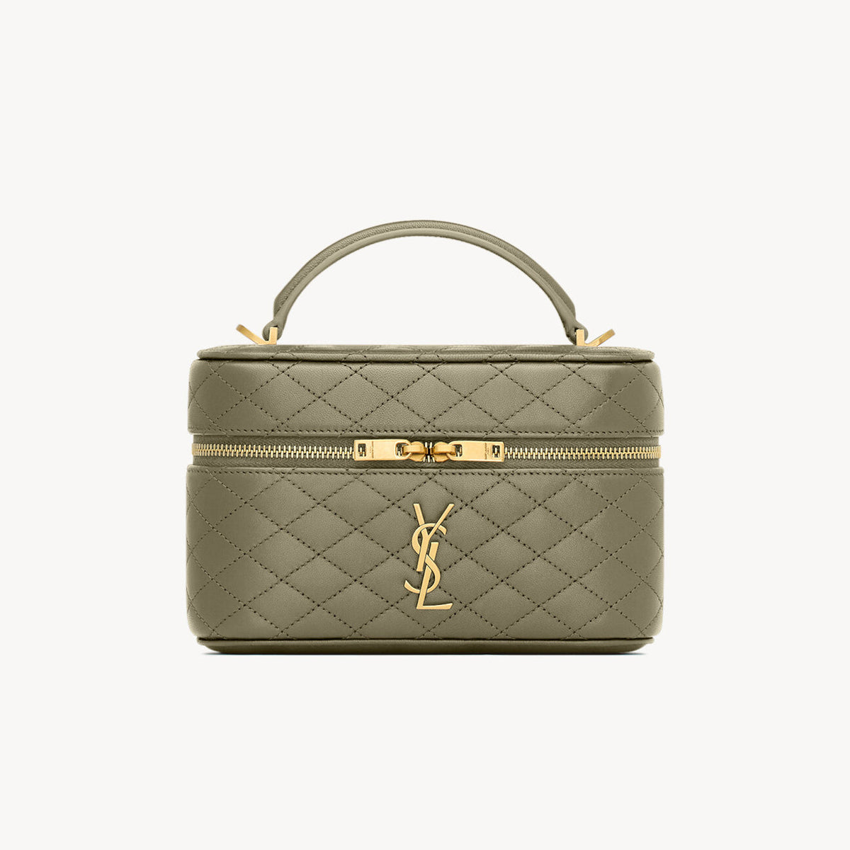 SAINT LAURENT GABY VANITY BAG Ladies Solid Color Detachable Adjustable Shoulder Strap Lambskin Shoulder Handbag Cosmetic Bag #76574