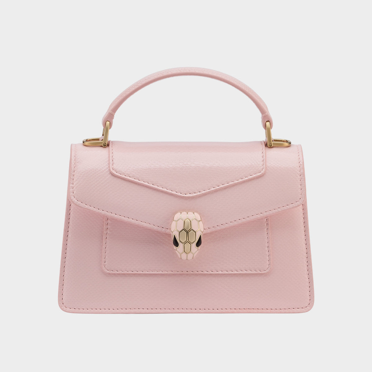 Bvlgari Women's Serpenti Forever Series Fashion Solid Color Mini Top Handle Bags Leather Bags #71971