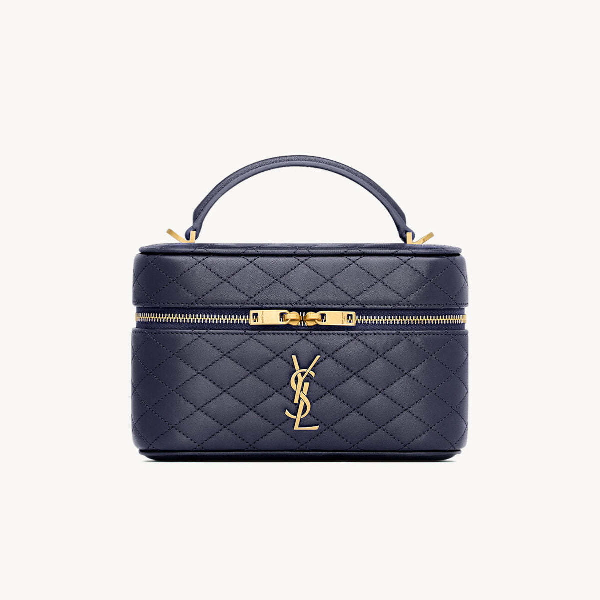 SAINT LAURENT GABY VANITY BAG Ladies Solid Color Detachable Adjustable Shoulder Strap Lambskin Shoulder Handbag Cosmetic Bag #76574