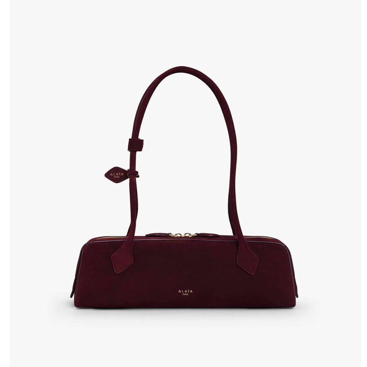 Alaia Le-Teckel Women's Goatskin Long Handle Handbag Solid Color Zipper Casual Shoulder Bag Bags #77835