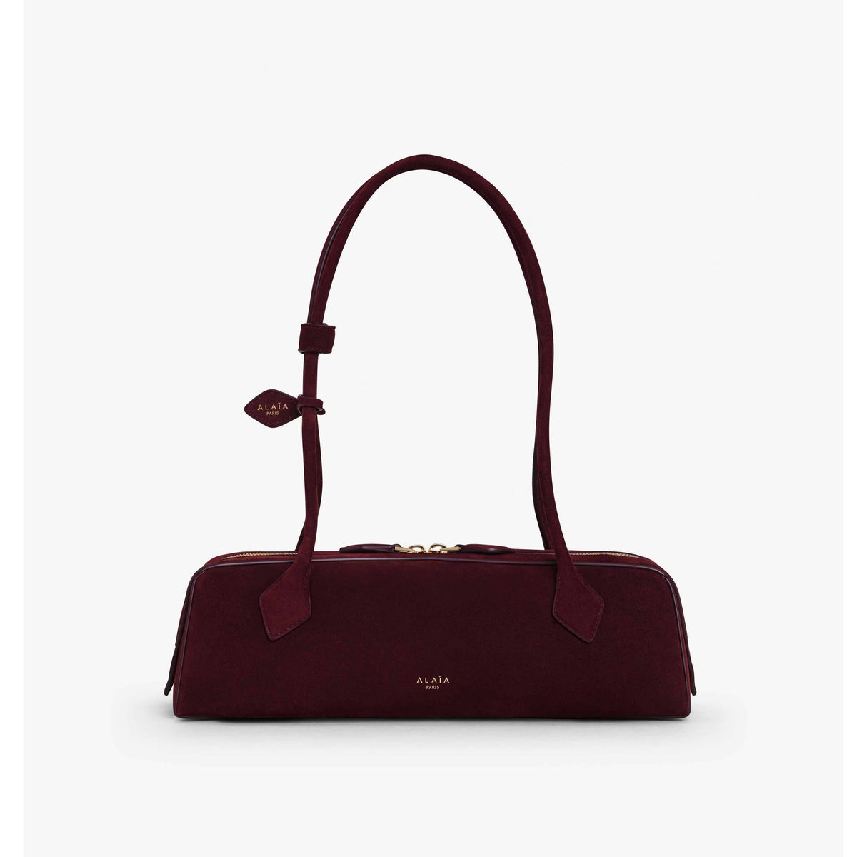 Alaia Le-Teckel Women's Goatskin Long Handle Handbag Solid Color Zipper Casual Shoulder Bag Bags #77835