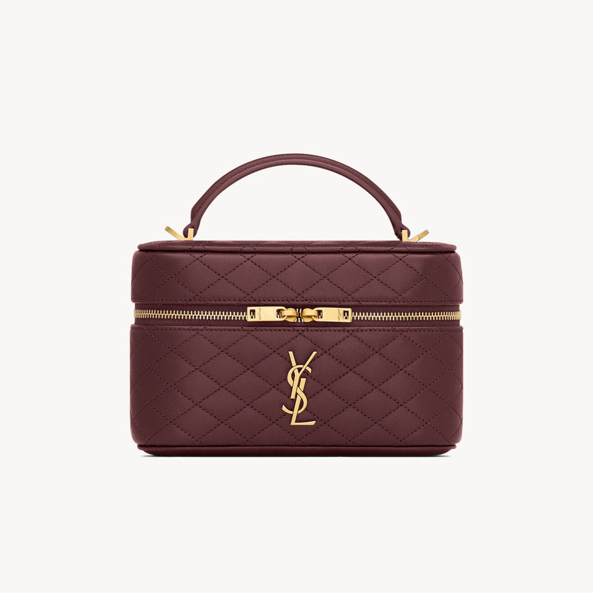 SAINT LAURENT GABY VANITY BAG Ladies Solid Color Detachable Adjustable Shoulder Strap Lambskin Shoulder Handbag Cosmetic Bag #76574