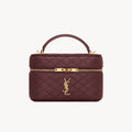 SAINT LAURENT GABY VANITY BAG Ladies Solid Color Detachable Adjustable Shoulder Strap Lambskin Shoulder Handbag Cosmetic Bag #76574