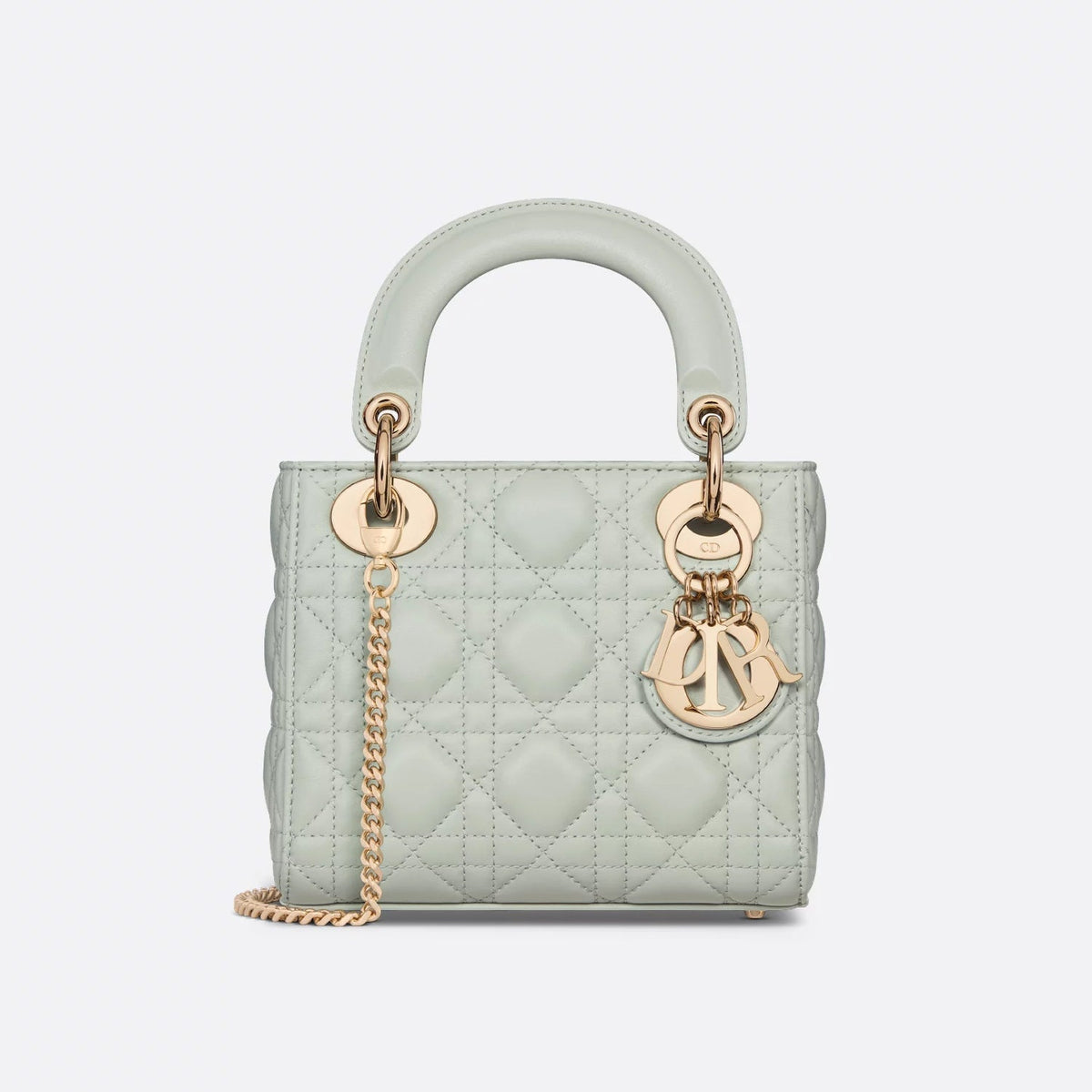 Dior Lady Women's Solid Color Metal Pendant Removable Chain Shoulder Strap Wicker Pattern Sheepskin Leather Single Shoulder Crossbody Handbag Bag Bags #77461