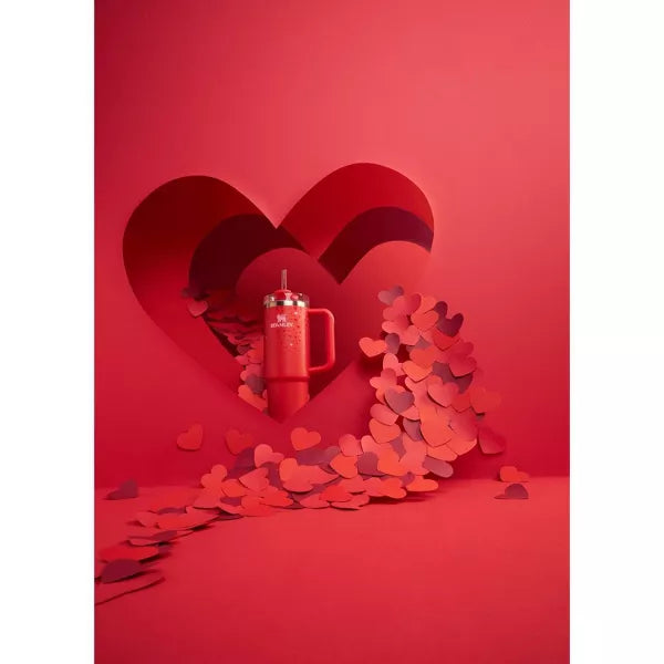 Stanley 30 oz Stainless Steel H2.0 Flowstate Quencher Tumbler - Valentine's Day
