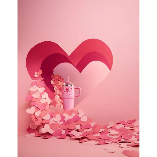 Stanley 20 oz Stainless Steel H2.0 Flowstate Quencher Tumbler with handle - Valentine's Day