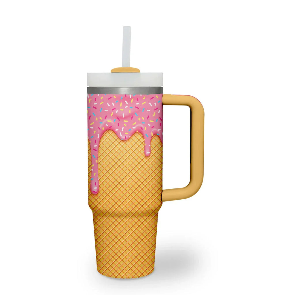 Ice Cream Custom Stanley Quencher 40oz Stainless Steel Tumbler