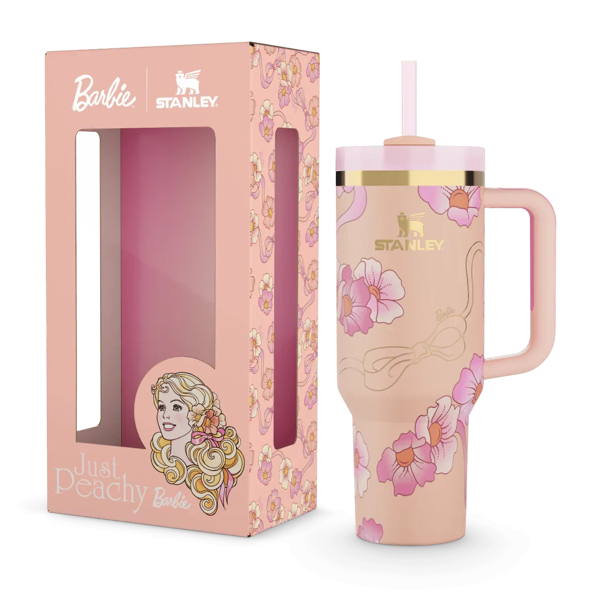 The Barbie™ x Stanley ’80s Peaches ’N Cream Quencher | 40 OZ