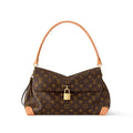 Louis Vuitton Hide Away Women's Gold Padlock Decoration Brown Letter Print Leather Shoulder Bag Handbag Bags #77375