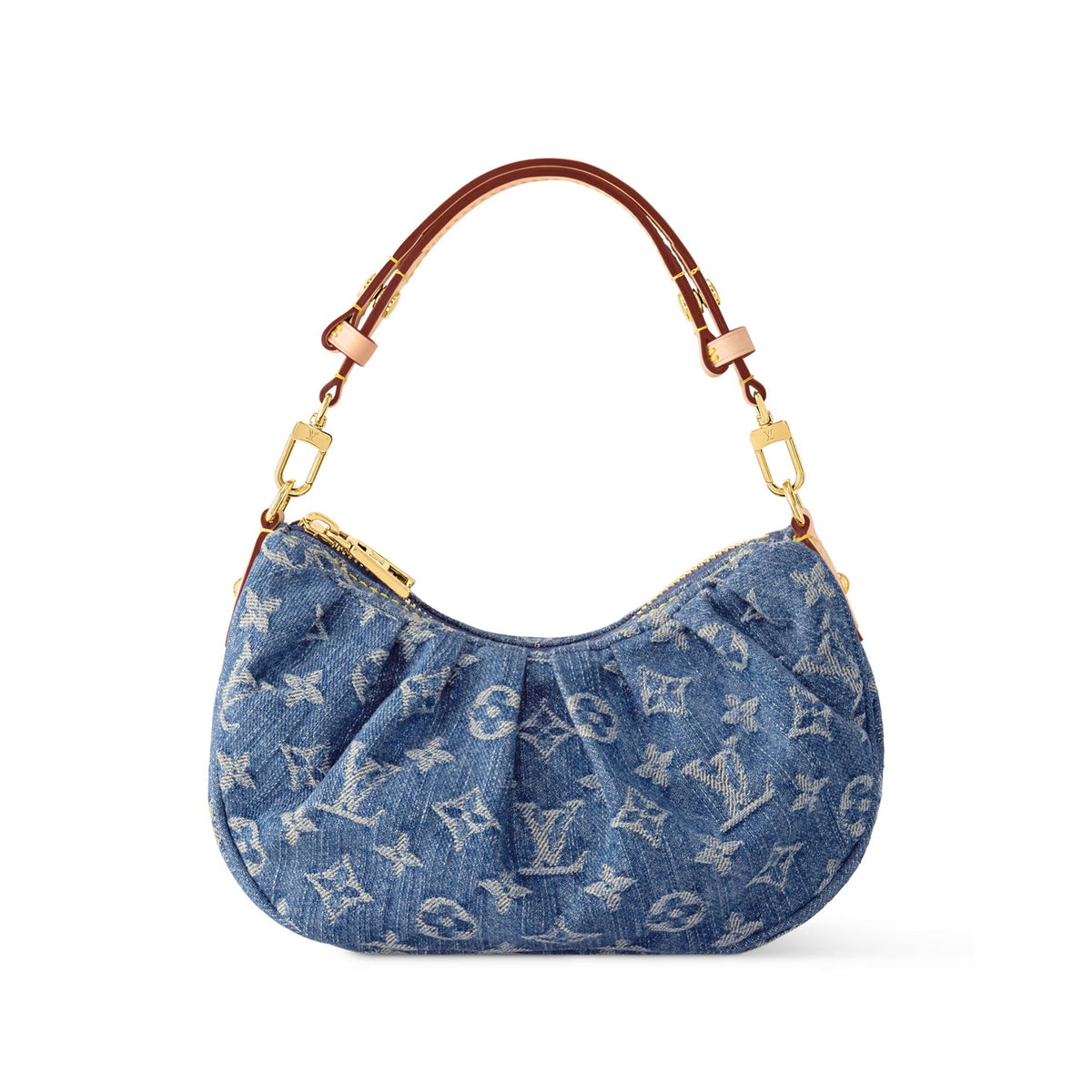Louis Vuitton Pochette Valley Women's Solid Color Logo Print Denim Tote Bag Shoulder Bags #77379