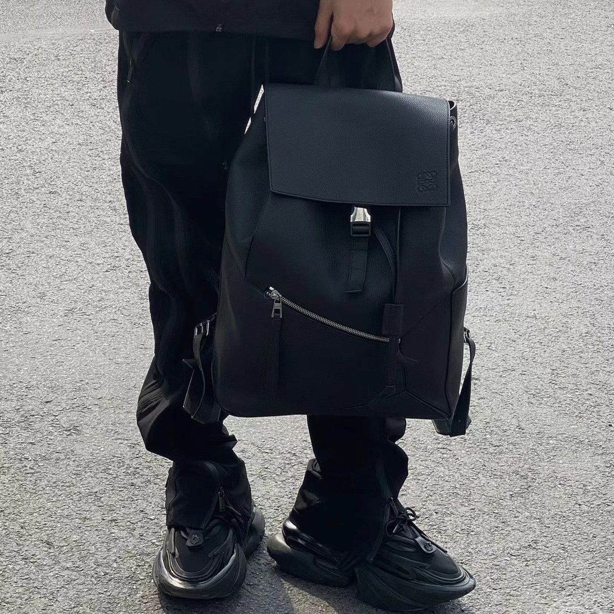 Loewe Jigsaw Backpack Men's Spring And Summer Fashion Luxury Temperament Colour Blocking Shoulder Bag Bags #81371